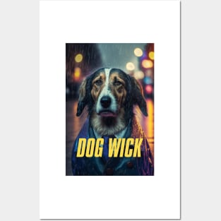 Dog Wick #5 with text Posters and Art